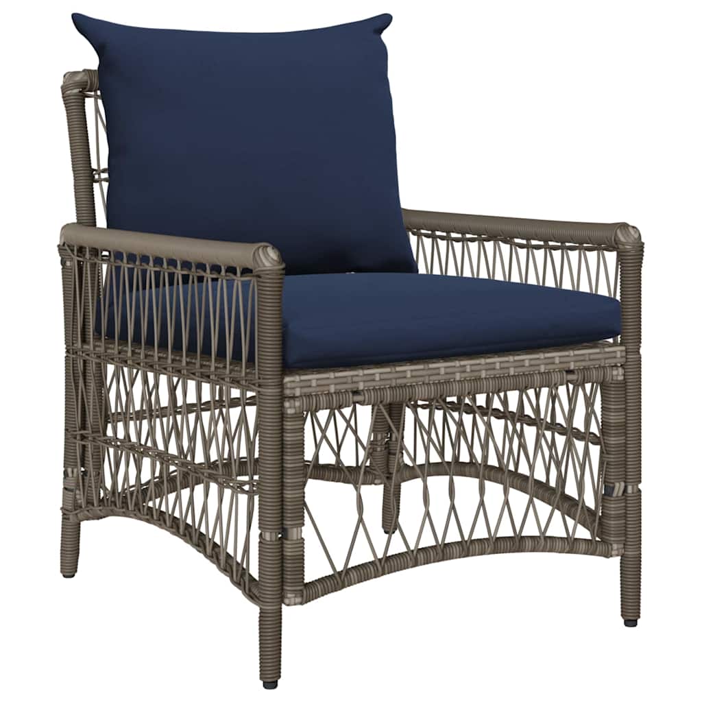 Gartenstuhl Grau 60 x 70 x 78 cm Poly-Rattan
